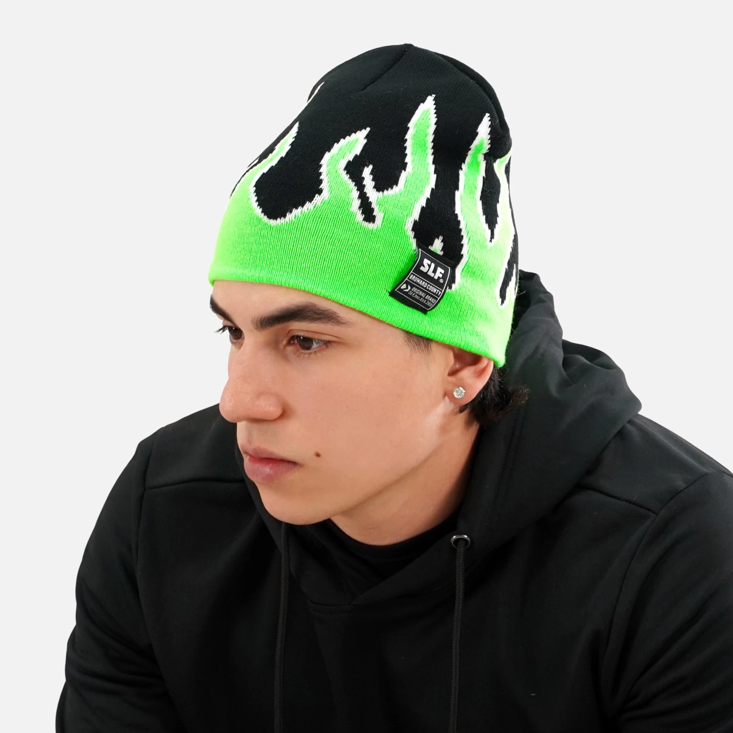 Green Fire Beanie - Image 2