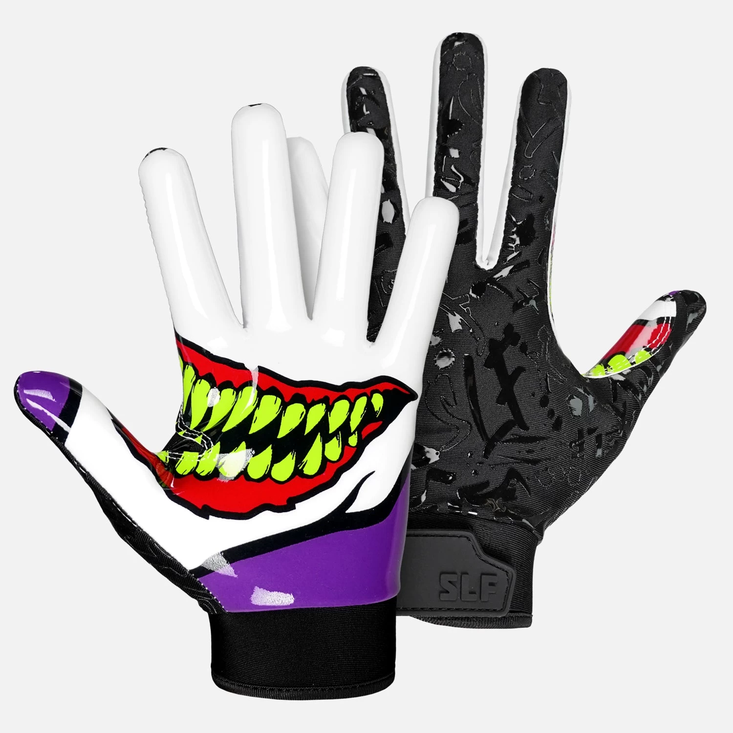 Green Grin Sticky Football Receiver Gloves - Image 2