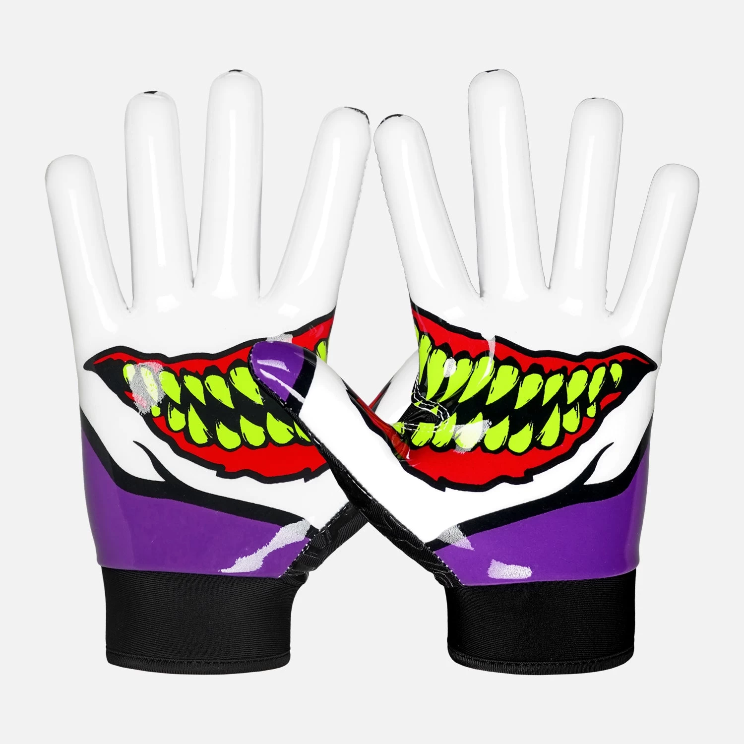 Green Grin Sticky Football Receiver Gloves - Image 3