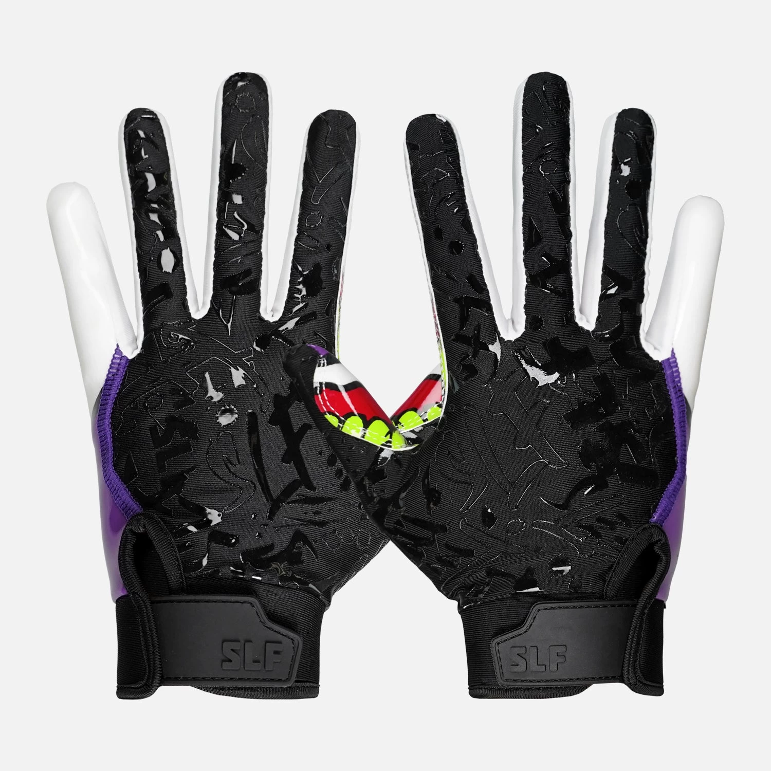 Green Grin Sticky Football Receiver Gloves - Image 4