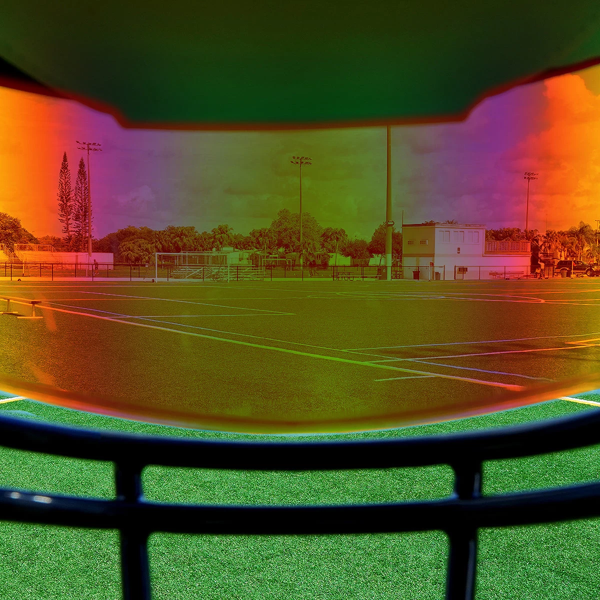 Orange Green Borealis Helmet Eye-Shield Visor - Image 4