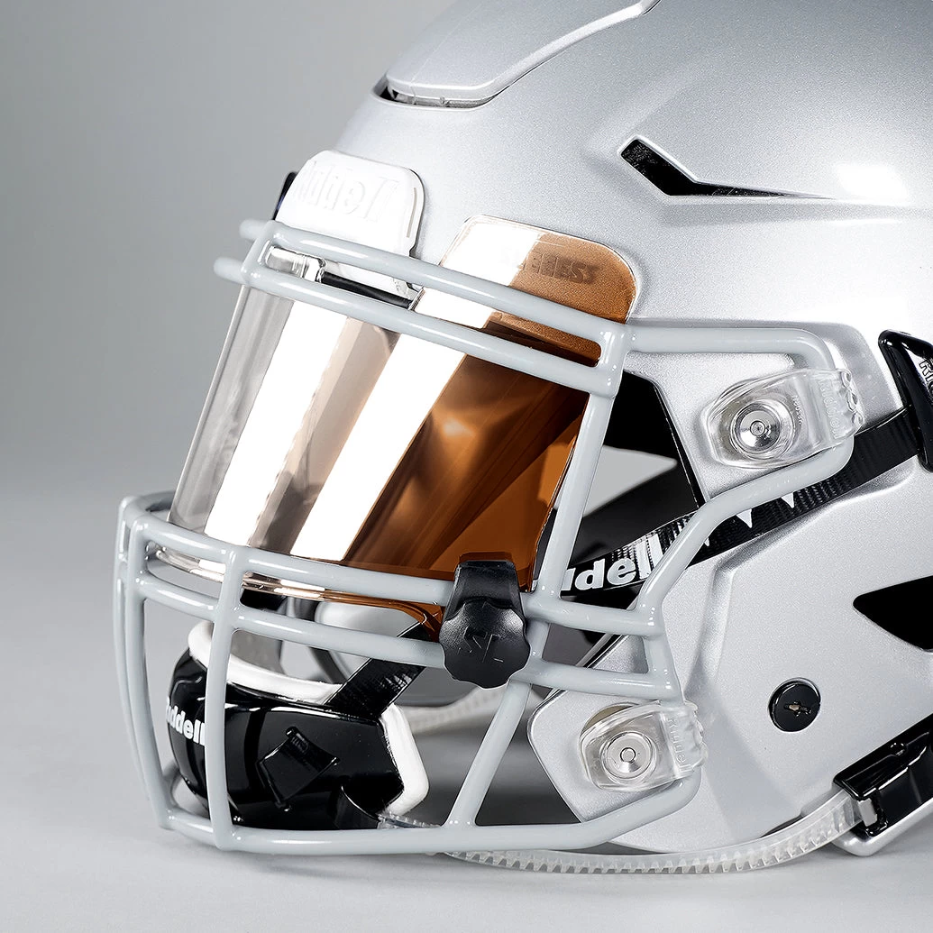 Ironbark Brown Machine Silver Helmet Eye-Shield Visor - Image 2