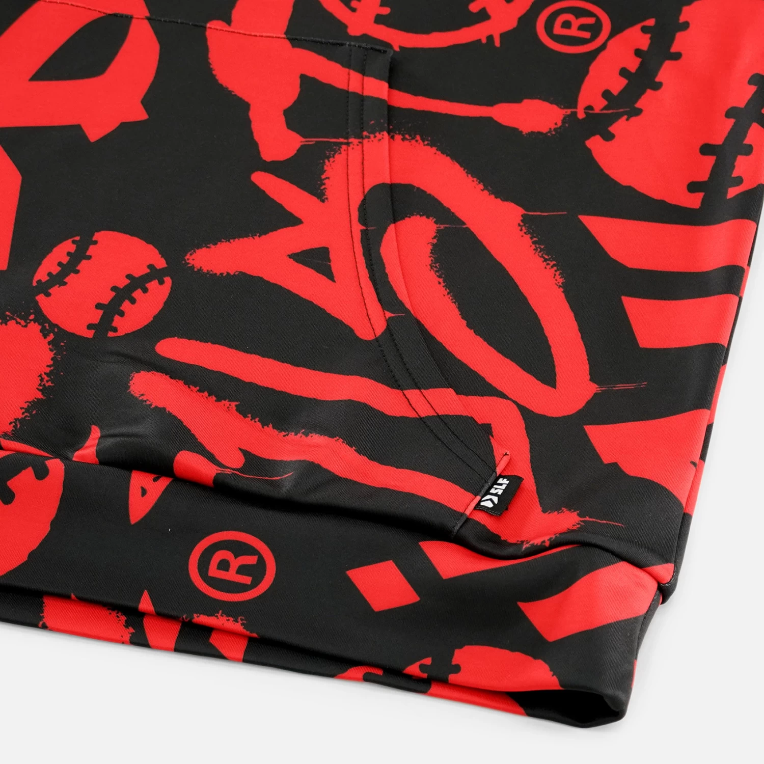 Just Ball Baseball Red Black Hoodie - Image 7