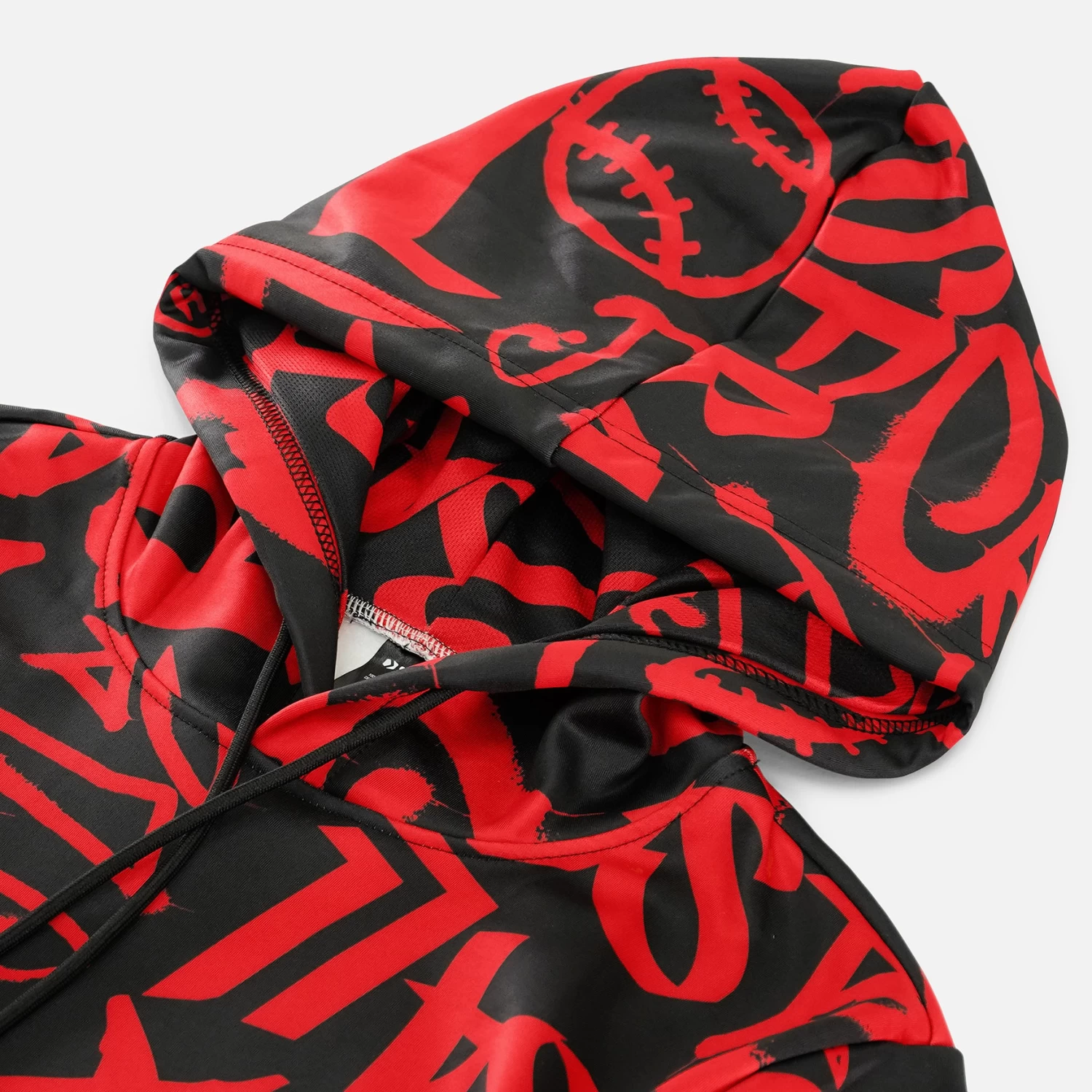 Just Ball Baseball Red Black Hoodie - Image 6
