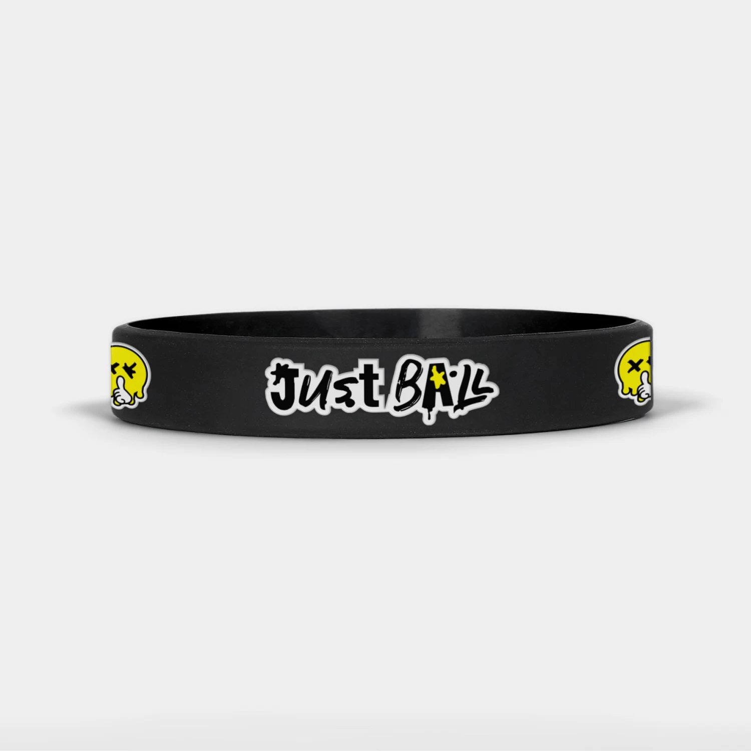 Just Ball Black Motivational Wristband