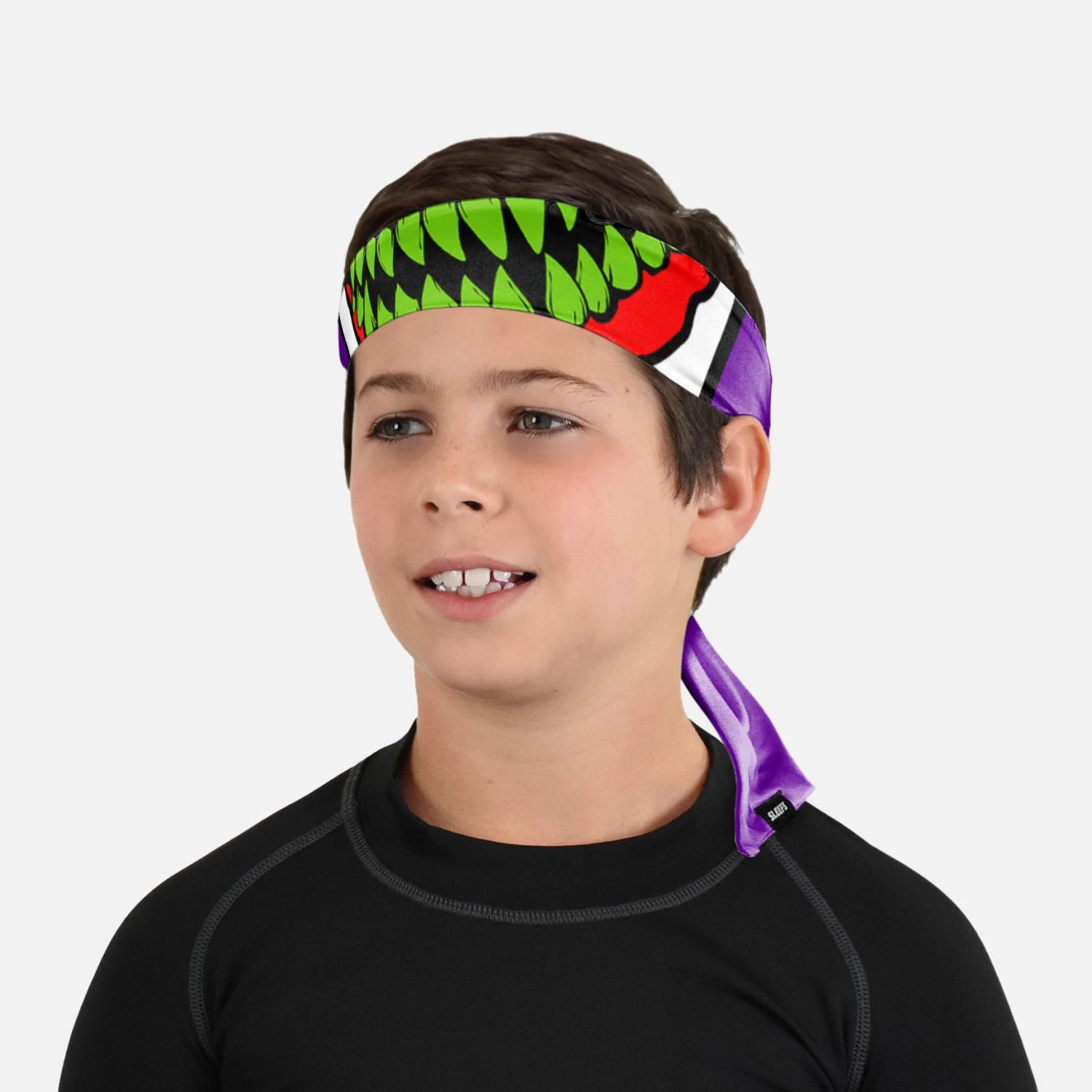 Green Grin Kids Ninja Headband - Image 2