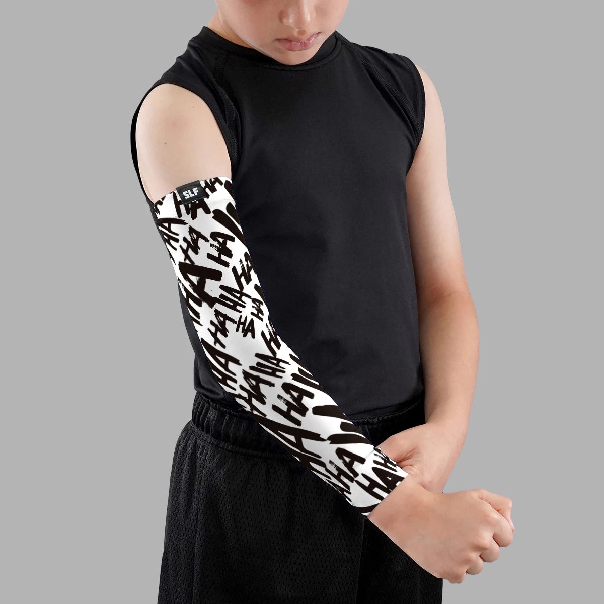 Ha Ha Ha White Kids Arm Sleeve - Image 2