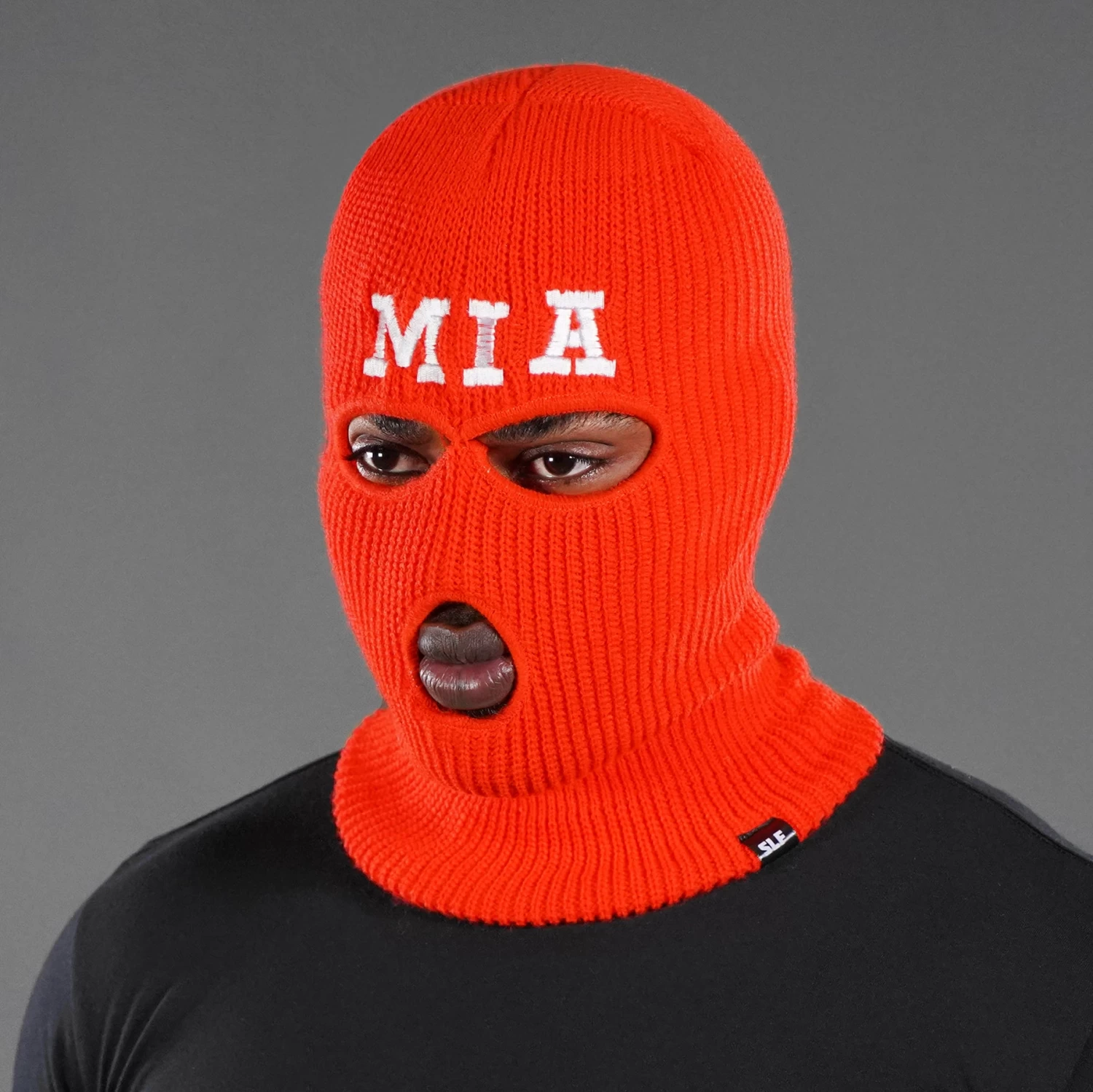 MIA Hot Orange Ski Mask - Image 2
