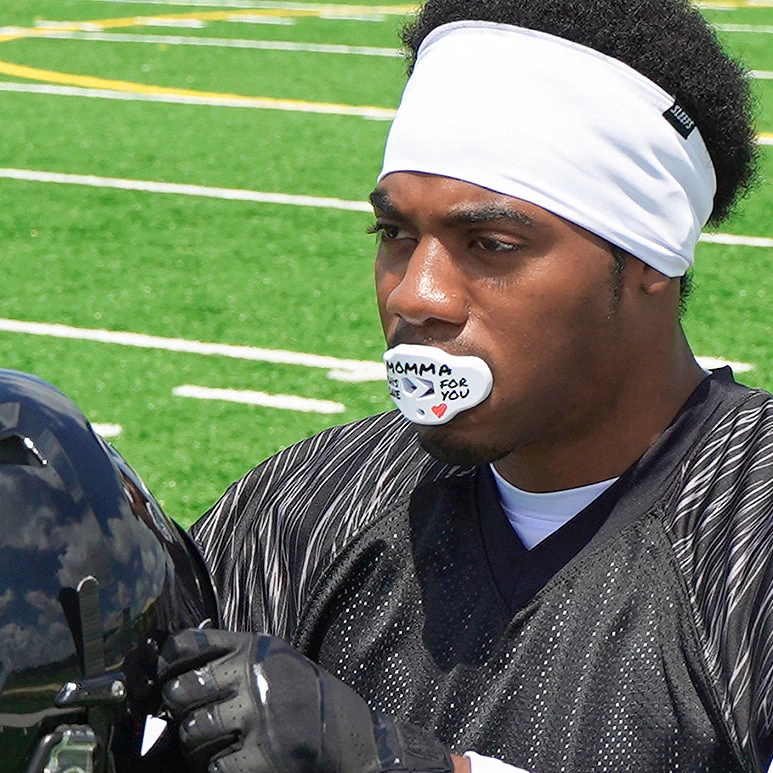 Momma White Football Mouthguard - Image 3