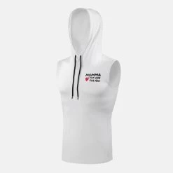 Momma Sleeveless Compression Hoodie
