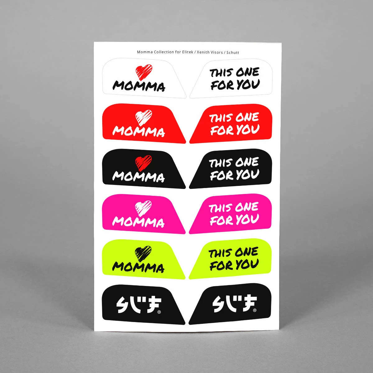 Momma Stickers For Helmet Visor Tabs - Image 2