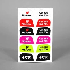 Momma Stickers For Helmet Visor Tabs