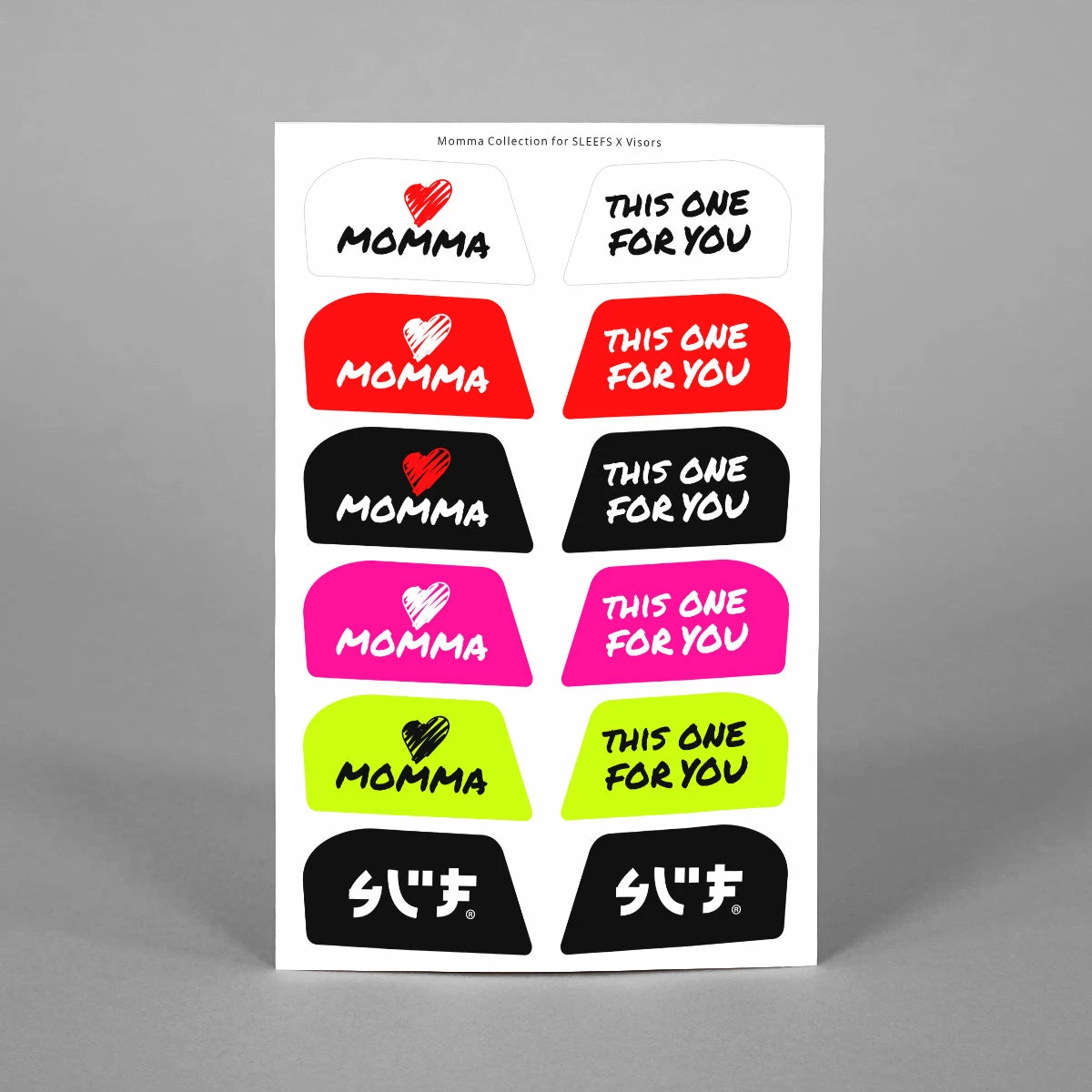 Momma Stickers For Helmet Visor Tabs
