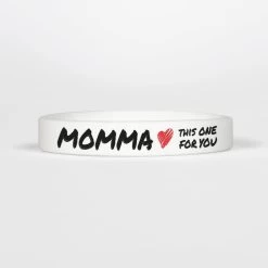 Momma White Motivational Wristband