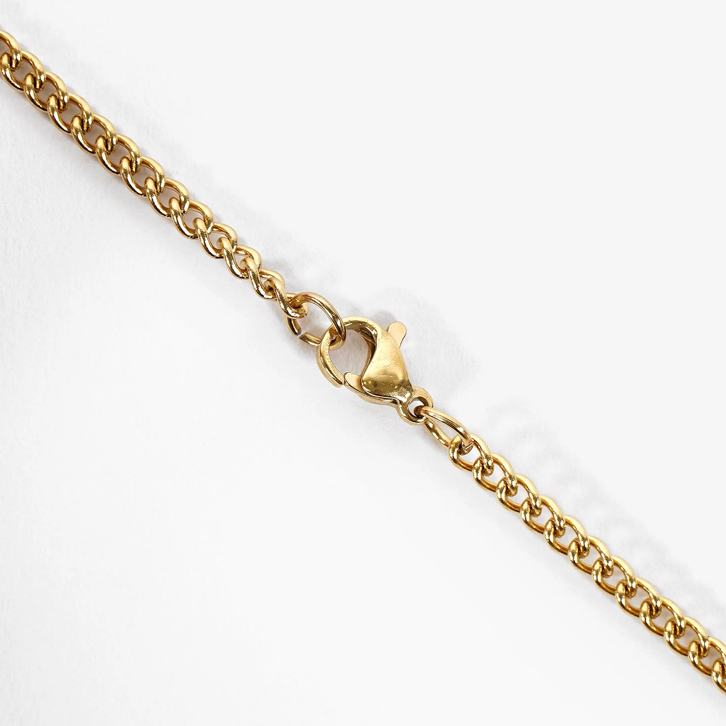 Faith Cross Pendant With Chain Necklace - Gold Plated Stainless Steel - Image 4