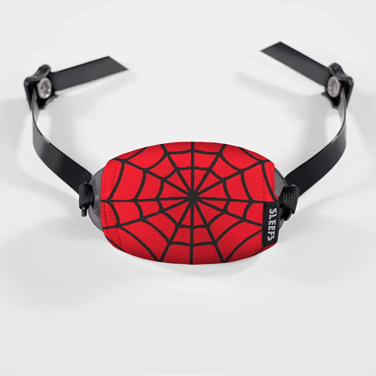 Red Web Pattern Chin Strap Cover - Image 2