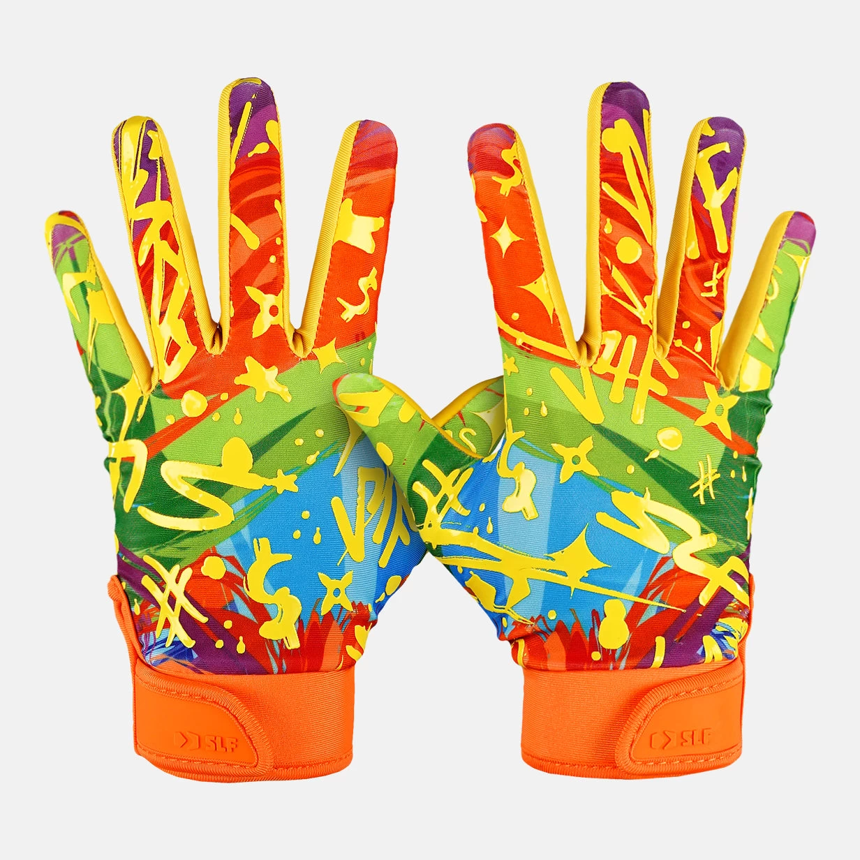SLF Milan Colorful Sticky Football Receiver Gloves - Image 2
