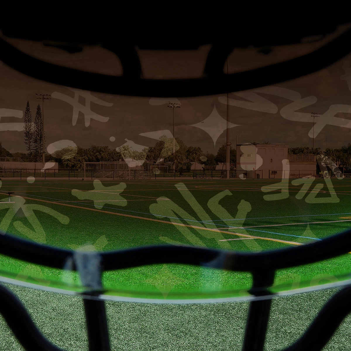 SLF Milan Pattern Gold Lite Helmet Eye-Shield Visor - Image 5