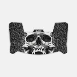 Skull Black Leather Visor Skin