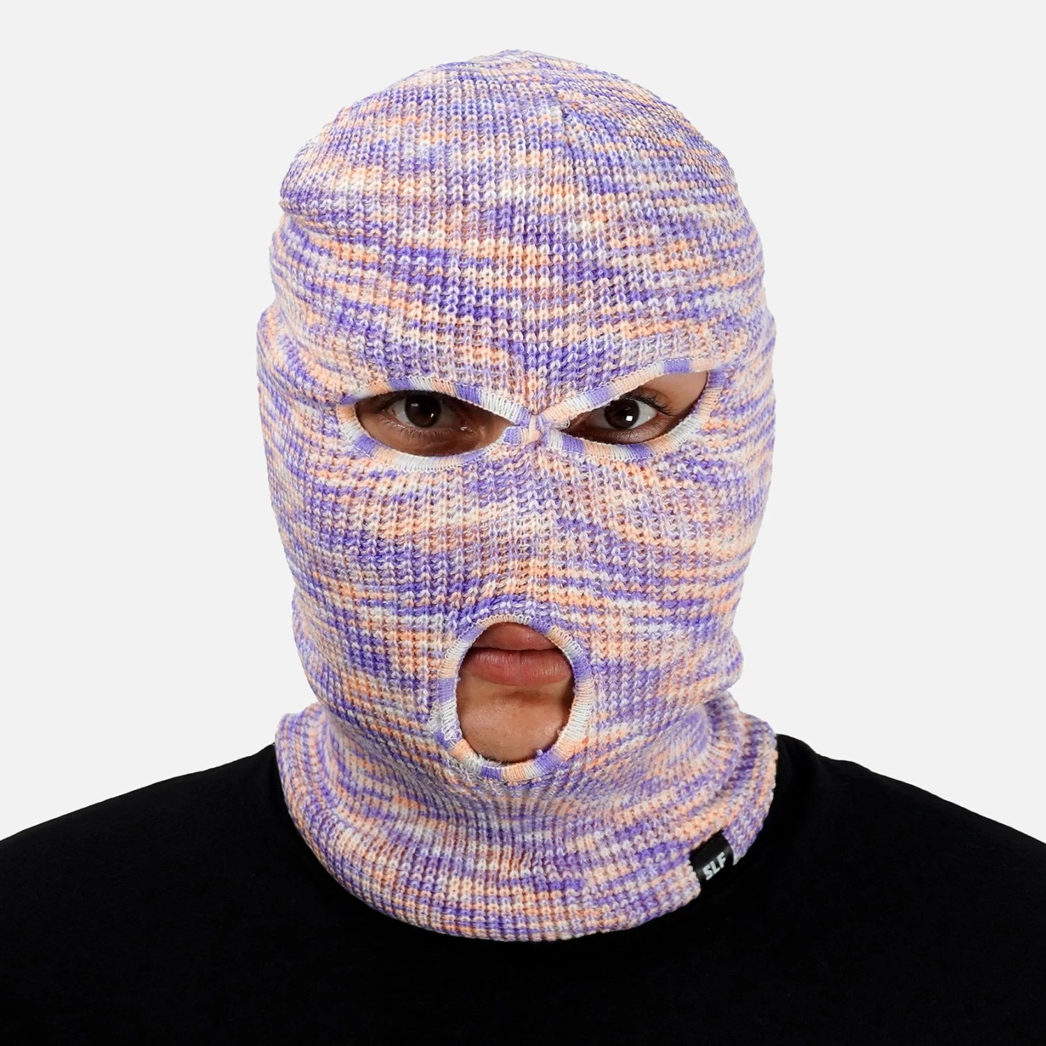 Soft Purple Orange Ski Mask - Image 3
