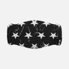 Stars Black White Chin Strap Cover