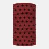 Stars Maroon Black Neck Gaiter