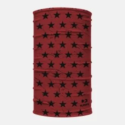 Stars Maroon Black Neck Gaiter