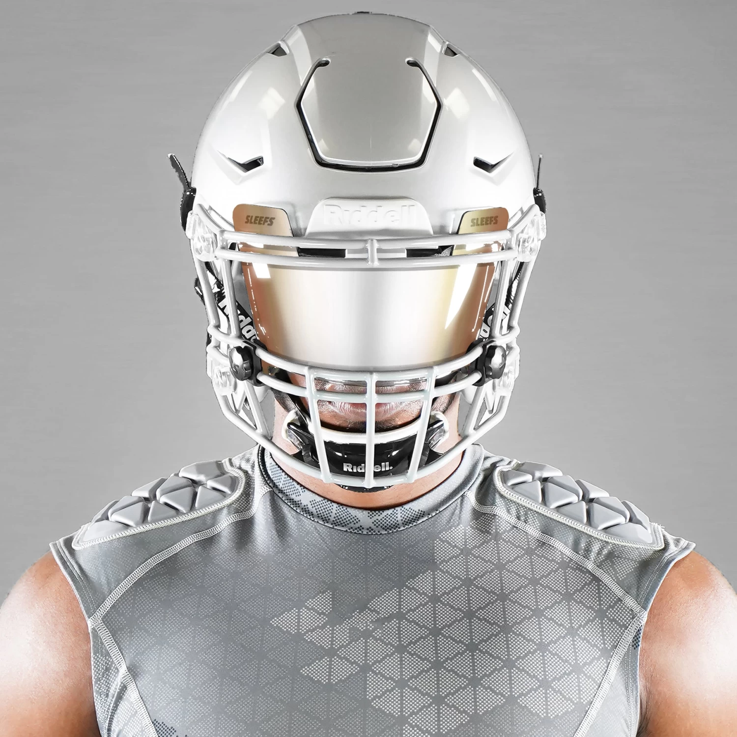 Tawny Pale Machine Silver Helmet Eye-Shield Visor - Image 4