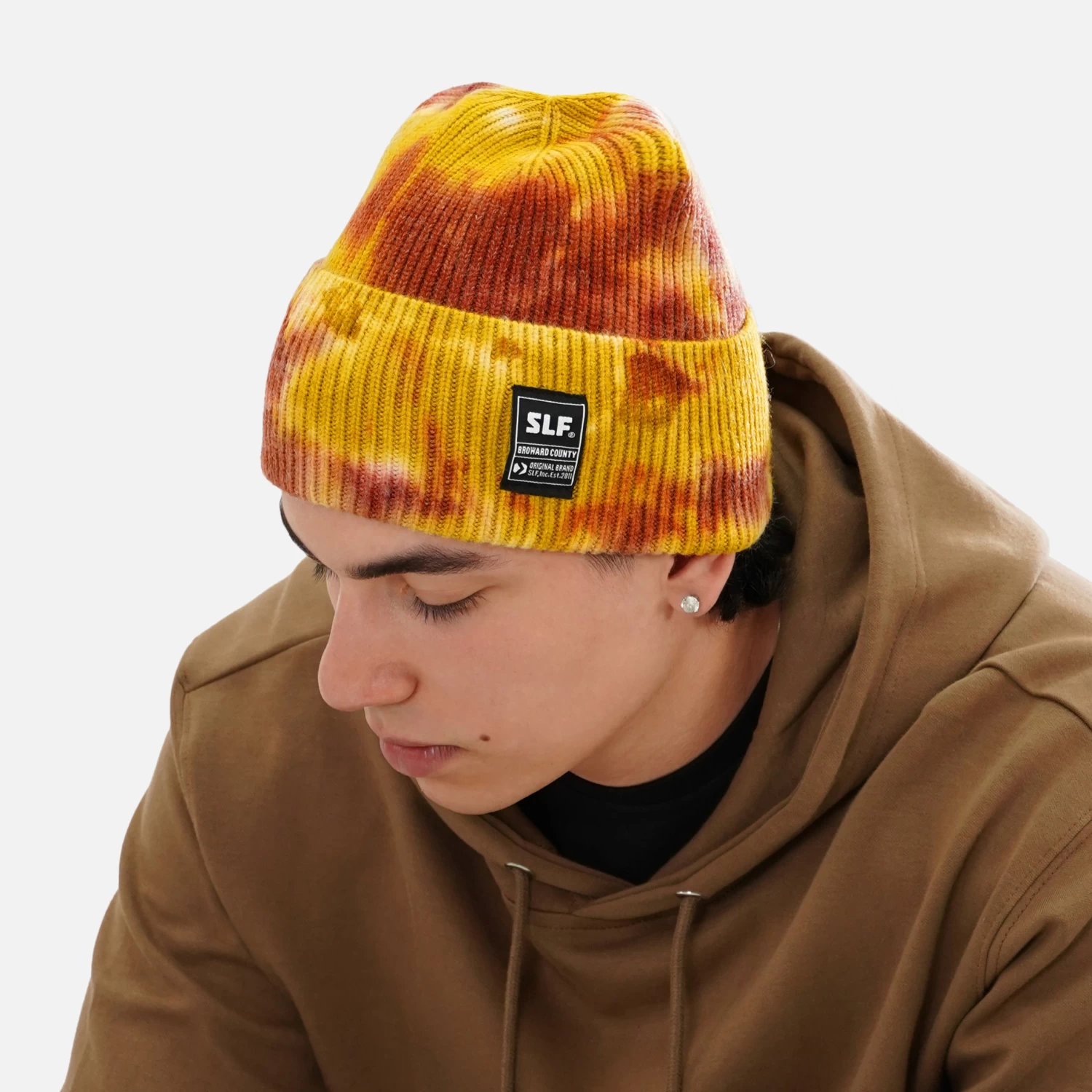 Tie Dye Autumn Knit Beanie - Image 2
