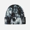 Tie Dye Black Knit Beanie