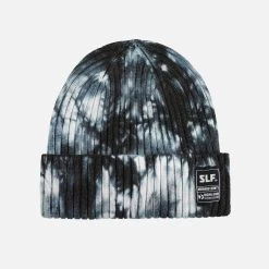 Tie Dye Black Knit Beanie