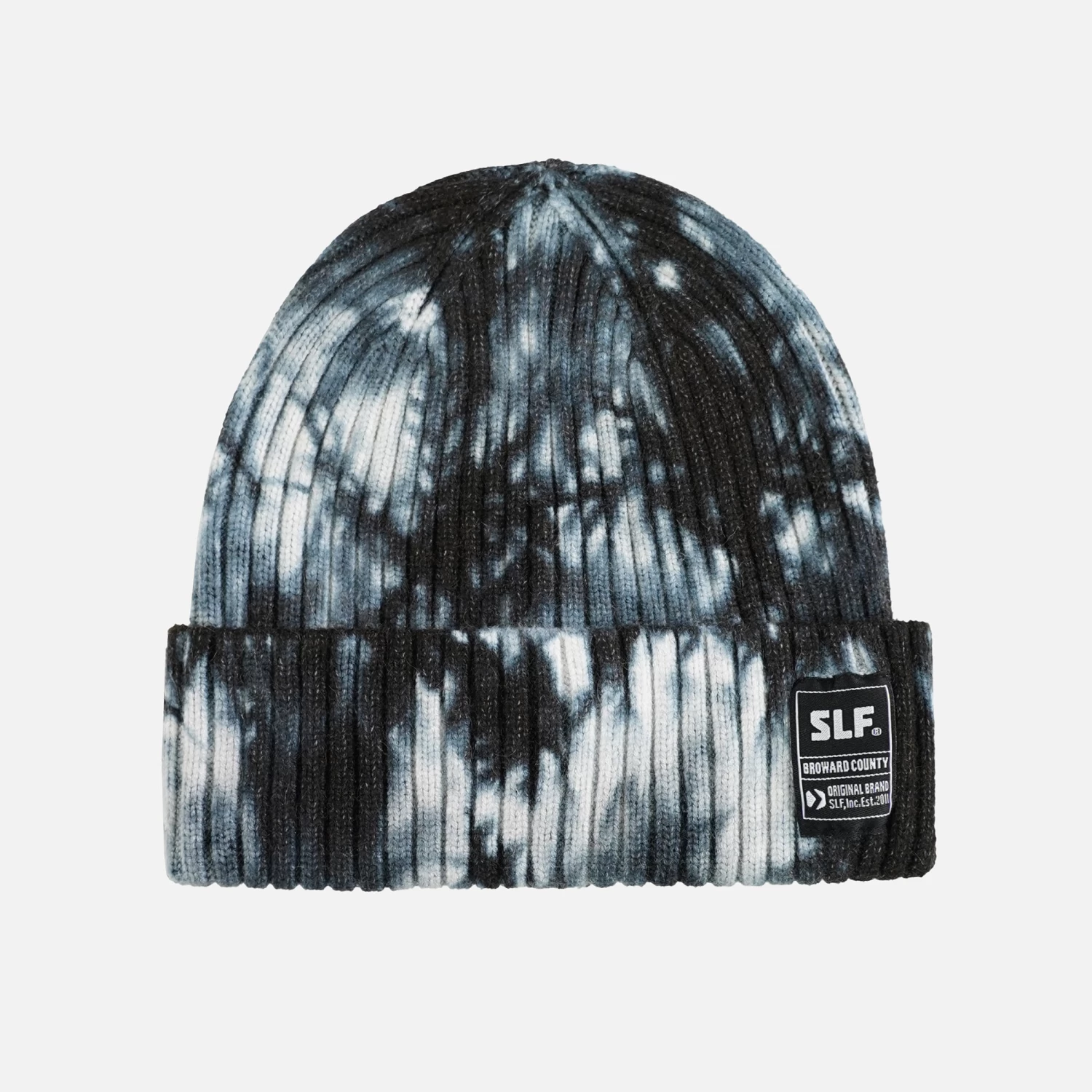 Tie Dye Black Knit Beanie