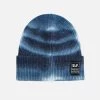 Tie Dye Navy White Knit Beanie