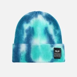 Tie Dye Teal Knit Beanie
