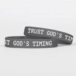 Trust God's Timing Motivational Wristband