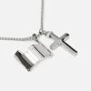 Visor & Cross Pendant With Chain Kids Necklace - Stainless Steel