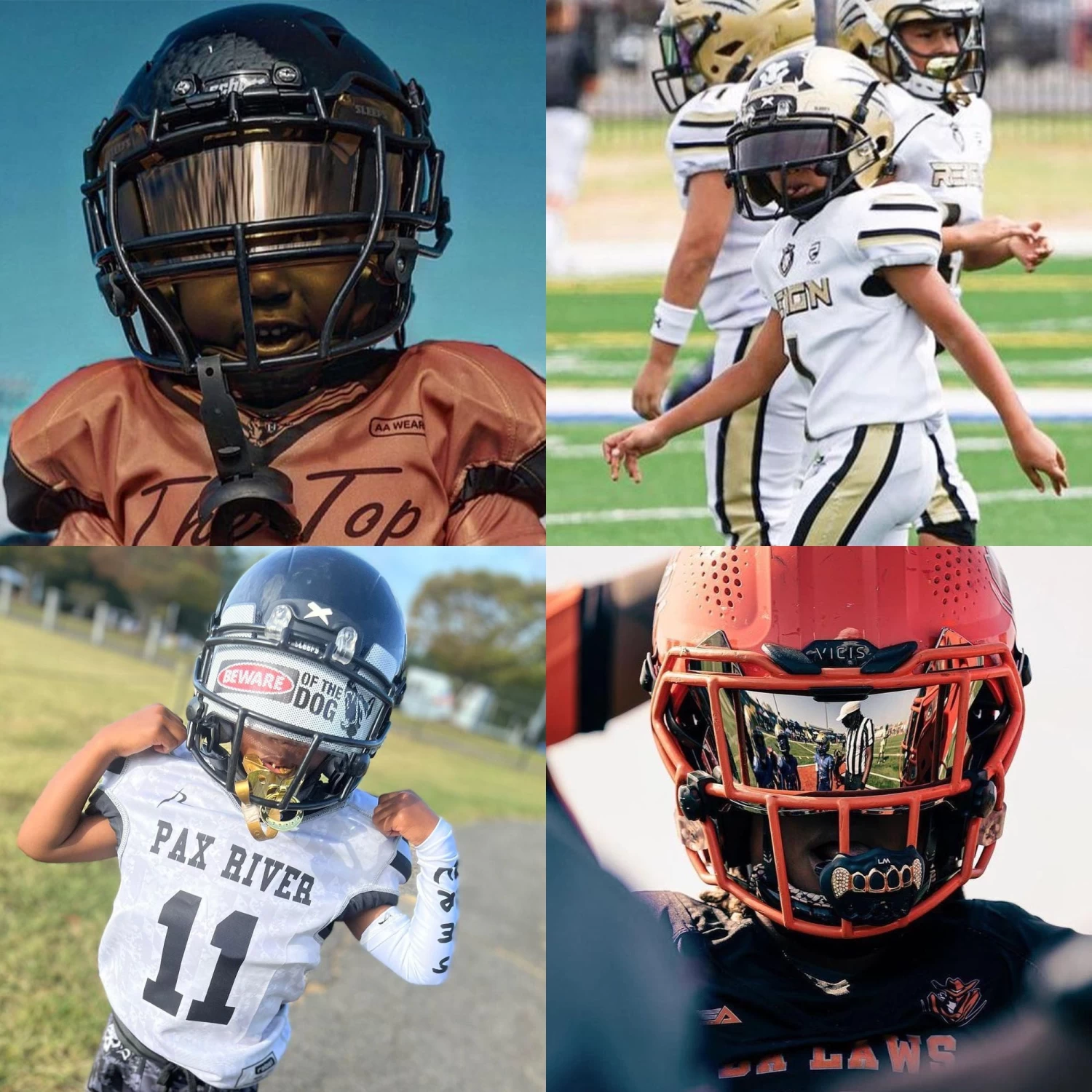 Faith Cross Silver Moonstone Helmet Eye-Shield Visor For Kids - Image 6